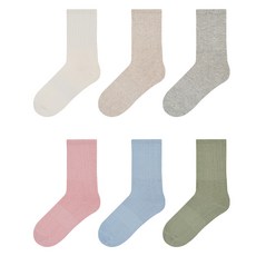 STUDIO SOCKSTOP 女款日常防滑鬆緊帶長筒襪 6雙組