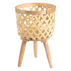 1991 Project 藤編原木室內立式花盆架, 1個, 米色