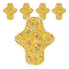 eechae 純棉一體成型衛生棉 黃色花朵, 小型, 1個, 5枚入