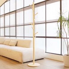 TREESTORE 圓形原木立式衣架, 奶油色