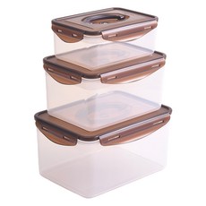 CMYK 大容量營業用冰箱方形手把透明泡菜盒 1.5L + 3.6L + 5L 套組, 1套