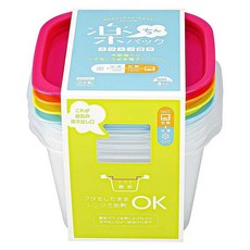 inomata 粉彩保鮮盒組, 1組, 保鮮盒 900ml 4個