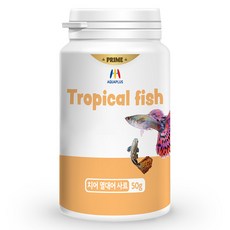 아쿠아플러스 프라임 치어 열대어사료, 50g, 1개
