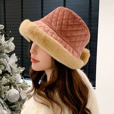 페이퍼먼츠 벨벳 퀼팅 벙거지 모자 23434