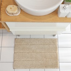 리빙플러스 고품격 프리미엄 다용도 극세사 매트, 베이지