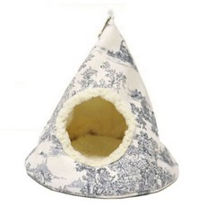 圓錐自然化蓬鬆防水鸚鵡睡窩, 黑色, 1個