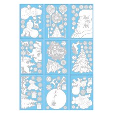 소니오 화이트 크리스마스 인테리어 스티커 9종 세트, 04 화이트산타