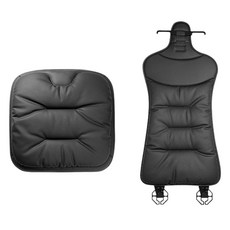 Ez2mk 사계절 뉴트렌드 차량용 시트 쿠션 앞좌석 방석 + 등받이 세트 MS-280, 블랙, 1세트