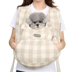 RITOGATO Bodeully Cooloud 前背包 + 腰帶組合, 亞麻格紋, 1套