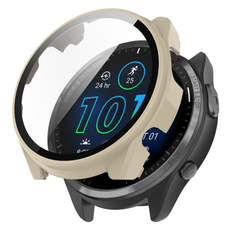 파이네스트원 가민 포러너 965 스마트워치 액정보호 PC 케이스 50 x 51 mm, 아이보리 화이트