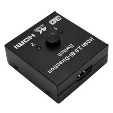 LAN Star HDMI 2.0 2:1 支援4K 60Hz 無電源雙向選擇器 黑色, LS-HS12C, 1個