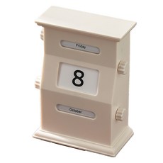 書桌擺飾日曆 萬年曆 裝飾品, 02 牛奶白