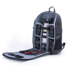 파이네스트원 프리미엄 카메라 백팩 32 x 46 x 18 cm, 그레이, 1개