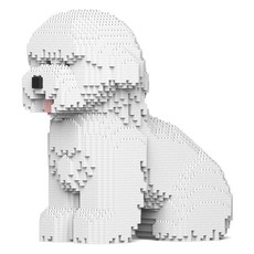 JEKCA 坐姿比熊犬狗狗積木 S, 混合顏色