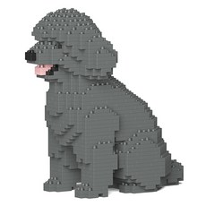 JEKCA 앉은 토이 푸들 강아지 블럭 S, 그레이, 1개