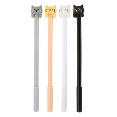 All-Sell 可愛貓咪角色原子筆4件組 0.5mm, 混合色, 1套