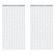 正月市集 迪斯可雨絲派對拉簾 1 x 2 m, 銀色, 2個
