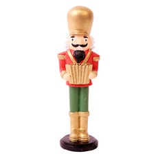 聖誕手風琴軍樂隊立式裝飾品, 1個, 紅綠色, S(13cm)