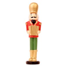 聖誕手風琴軍樂隊立式裝飾品, 1個, 紅綠色, L(21cm)