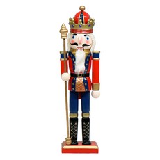 聖誕皇冠士兵立式擺飾, 1個, 紅色, 30cm