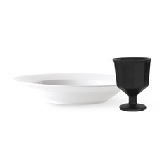 프렐류드 고블렛 + 네오본 파스타볼 26cm 세트, 블랙, 화이트, 1세트