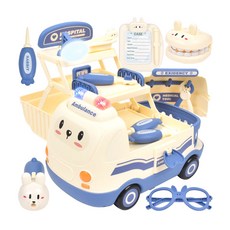 兔子變身汽車牙科醫院遊戲組, 藍色, 1套