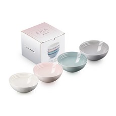LE CREUSET Calm 麥片碗組 16cm, 1套, 麥片碗 4件組, 蛋白霜, 貝殼粉, 海鹽, 迷霧灰