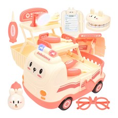 兔子變形車牙科醫院遊戲組, 粉紅色, 1套