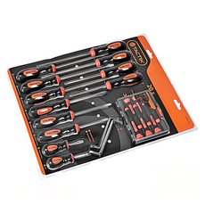 TACTIX 十字一字精密偏置螺絲起子20件組 205440, 1套