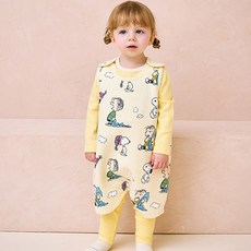 milkmile Peanuts 幼兒用 史努比與朋友們 保暖三層布 睡眠背心