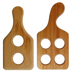 Bueokdaom 桃花心木雞蛋託盤 2格 + 4格 套組, 混合顏色, 1套