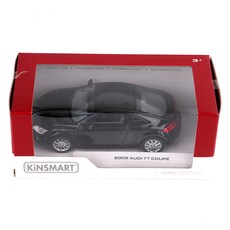 KiNSMART 2008 奧迪 TT Coupe 汽車 KT5335, 1個, 黑色