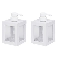 inbloom 方形廚房清潔劑按壓瓶 一般型 500ml, 白色, 2個