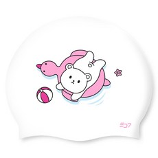 SD7 矽膠泳帽 SGL-CA513, 度假寶貝白色, 1個