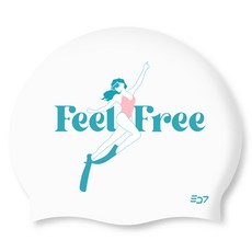 SD7 矽膠泳帽 SGL-CA522, Feel Free WHT, 1個