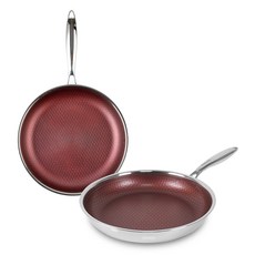 CLADIN VeneziaIH感應爐適用三層鍋具組, 平底鍋 24cm+深炒鍋 24cm, 混色, 1組