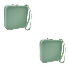 方形小巧矽膠便攜包 2入