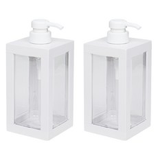 inbloom 方形廚房洗碗精按壓瓶 泡沫型 750ml, 白色, 2個