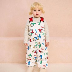 milkmile 迪士尼 兒童 休伊 杜威 路易 彩色吊帶滑雪褲