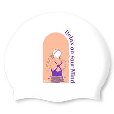 SD7 矽膠泳帽 SGL-CA504, 放鬆蜜桃WHT, 1個