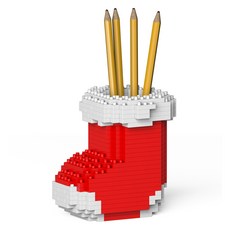 JEKCA 聖誕禮物襪筆筒積木 S, 白色