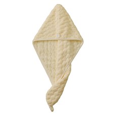 로얄그린 드라이 헤어타올 긴머리 말리는 수건, 아이보리, 1개