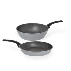 퀸센스 데일리 프라이팬 세트 2개, 회색, 프라이팬 24cm + 궁중팬 24cm, 1세트