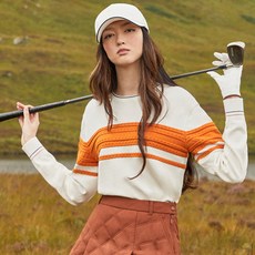 Volvik 服飾 女款高爾夫麻花撞色針織衫 VLKTN901