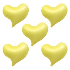 Maket Gamseong 雲朵愛心紀念日氣球, 5個, 黃色