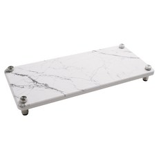 romozU 矽藻土托盤不鏽鋼支架, 1個, 大理石白