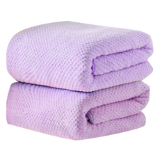 JUNBI 加厚大型沙灘浴巾 70 x 140 cm, 2個, 紫色