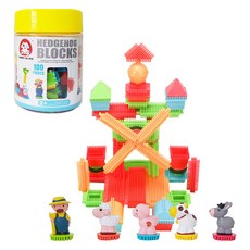 i-Net 刺蝟積木 100p, 1個, 動物農場