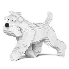 JEKCA 走路的標準雪納瑞狗狗積木 S, 白色, 1個