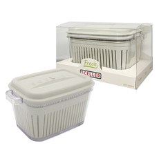 SCELLER SCELLER 富億堂 矽膠 不含BPA 保鮮盒 1L, 1個, 米灰色